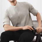 Kyoto Woven Band Collar Shirt