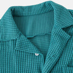 Riviera Waffle Knit Button-Up Shirt