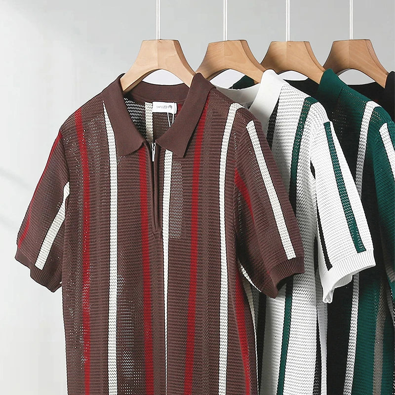 Nolan Open Knit Polo