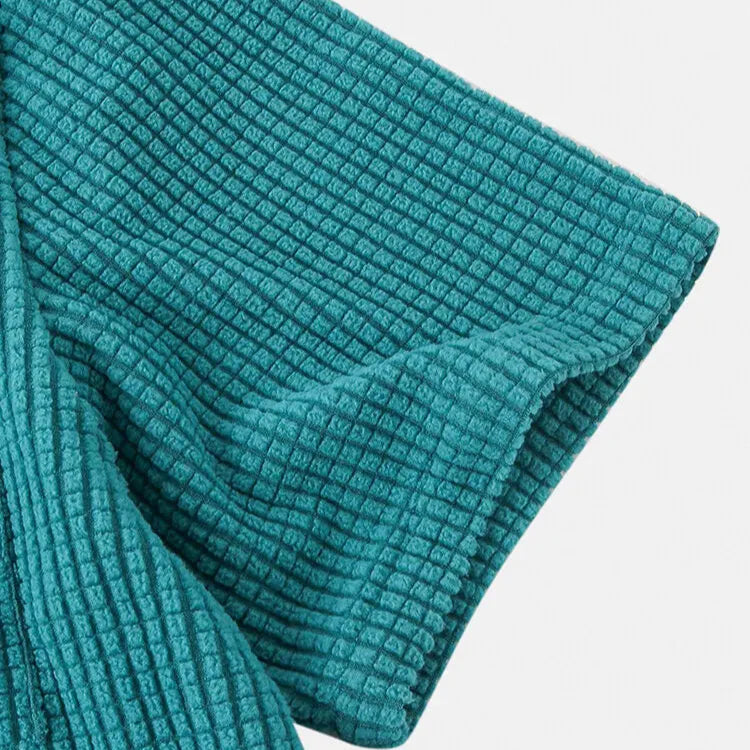 Riviera Waffle Knit Button-Up Shirt