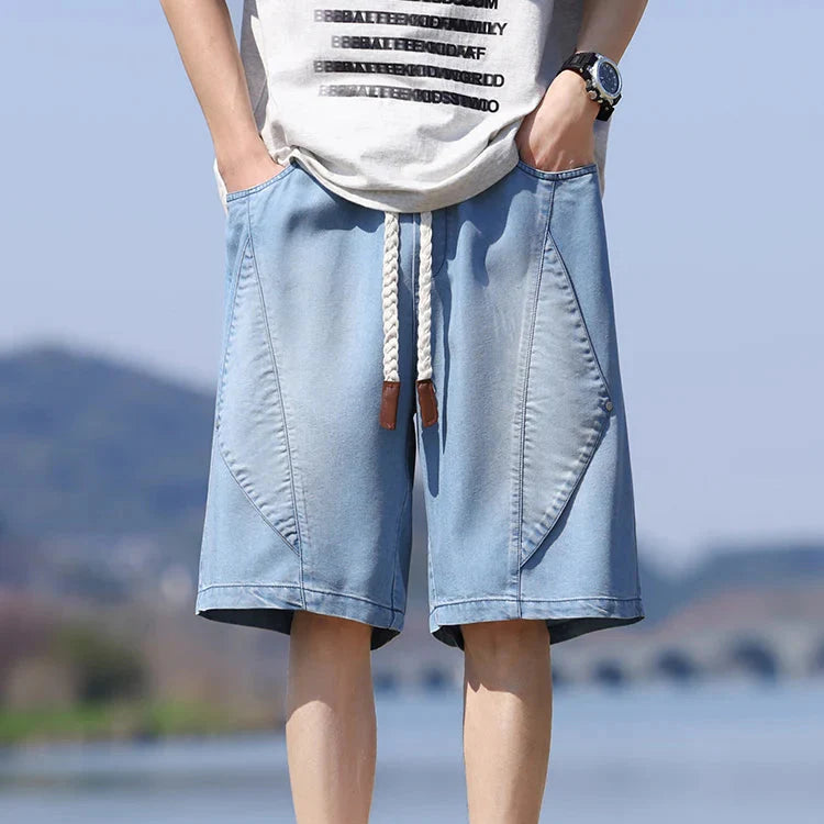 Salvano Diamond Denim Shorts