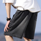 Salvano Diamond Denim Shorts