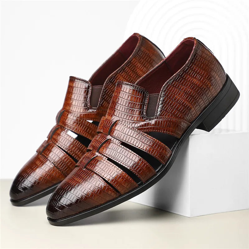 Anthony Cut Out Crocodile Loafer